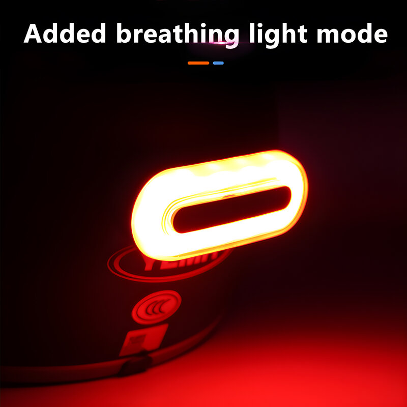 Luz LED recarregável para moto capacete, bicicleta segurança taillight, bicicleta acessórios