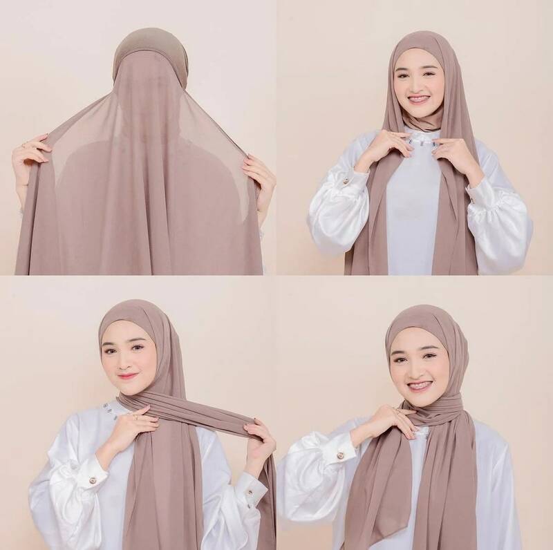 Hijab en Mousseline de Soie pour Femme Musulmane, Bonnet, Châle Instantané, Foulard de Tête, Couverture de Sauna