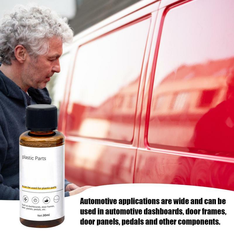 น้ำยาเคลือบเงาพลาสติกสำหรับรถยนต์30มล. ใช้ง่ายทำความสะอาดรถน้ำยาเคลือบรถยนต์ขัดเงารถยนต์และซ่อมได้