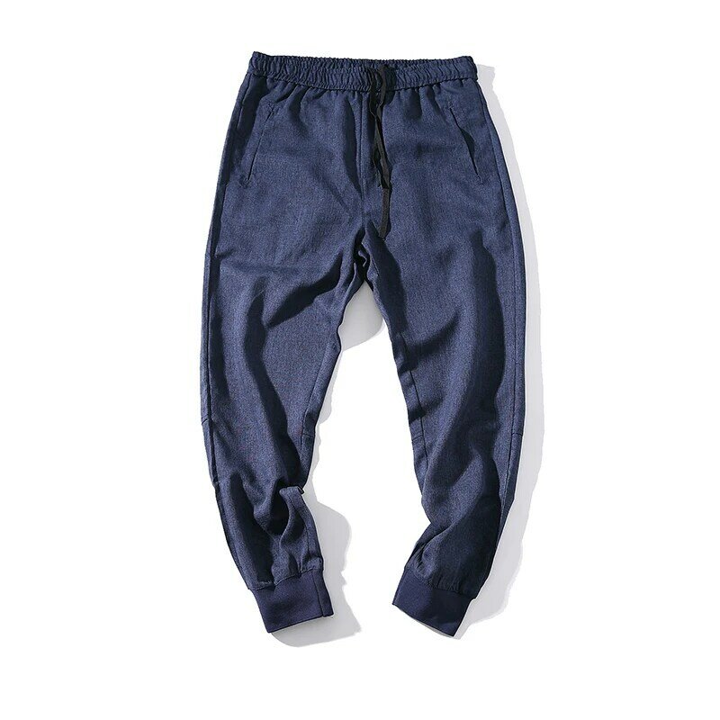 New Fall Men Simple All-match Thin Pants Sinicism Washed Original Elasticated Waist Mens Harlan Pants Men's Loose Casual Pants