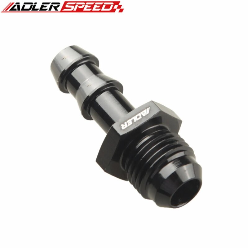 ADLERSPEED Straight -8 AN 8AN Male To 8mm Push On Barb Adapter Fuel Hose Fitting Blue/Silver/Black