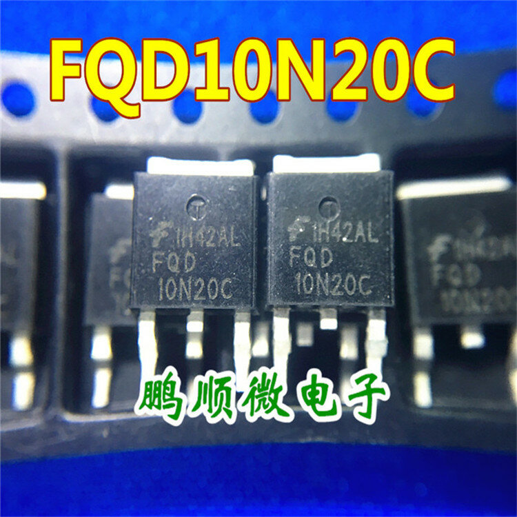 Transistor FQD10N20C 10N20C MOS 10A 200V a-252, chip transistor de efecto de campo, original, nuevo, 20 piezas