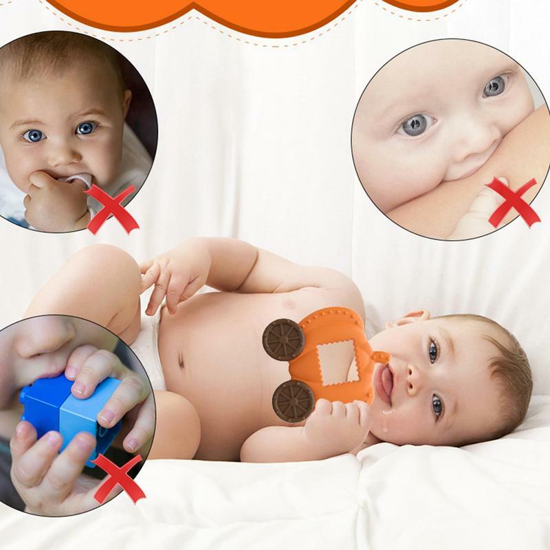 Halloween silicone mordedor para o bebê, brinquedo de halloween, abóbora-como acessórios mastigáveis, corrente chupeta, presente
