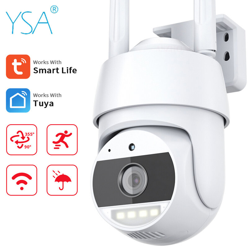 Smart Life-Cámara de Audio bidireccional de 5MP, videocámara de vigilancia inalámbrica para el hogar al aire libre, PTZ, 1080P, HD, App Tuya, precio de fábrica
