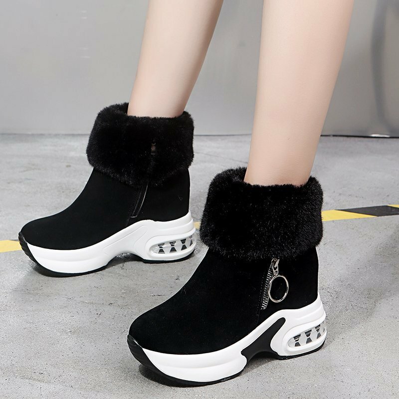 Zimowe damskie ciepłe trampki śniegowce na platformie 2022 botki damskie buty codzienne botki damskie sznurowane buty damskie