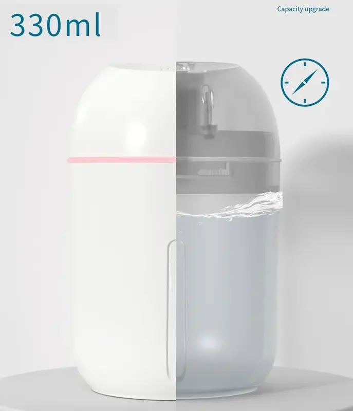 Pelembab udara aromaterapi 330ML, penyemprot minyak esensial USB Diffuser, Pelembab udara untuk rumah, penyebar Aroma ultrasonik, Atomizer udara minyak esensial