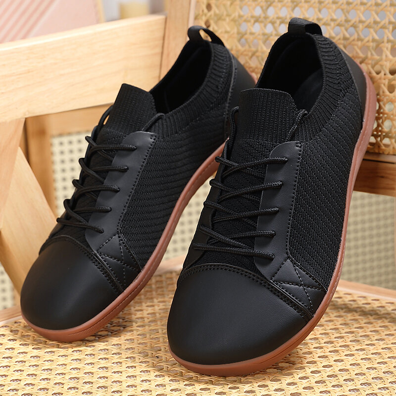 Fashion Unisex Wider Shoes Breathable Mesh Men Barefoot Wide-toed Shoes New Flats Soft Zero Drop Sole Wider Toe Sneakes Big Size