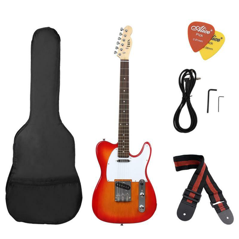IRIN Electric Guitar Rock Musical Instrument, Maple Fingerboard Material, Basswood, Semi-Closed Knob