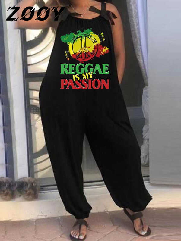 S-3XL pantaloni lunghi tuta moda Casual minimalista quotidiano donna colorata lettera icona stampa Graffiti tuta nera ZOOY
