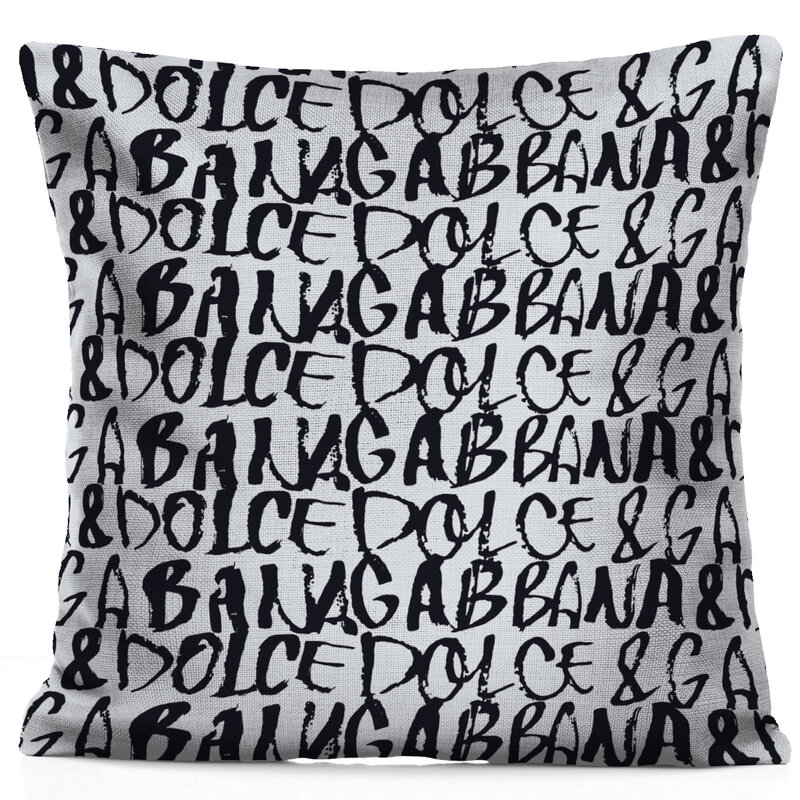 Наволочка для подушки с абстрактными буквами, креативные геометрические выражения