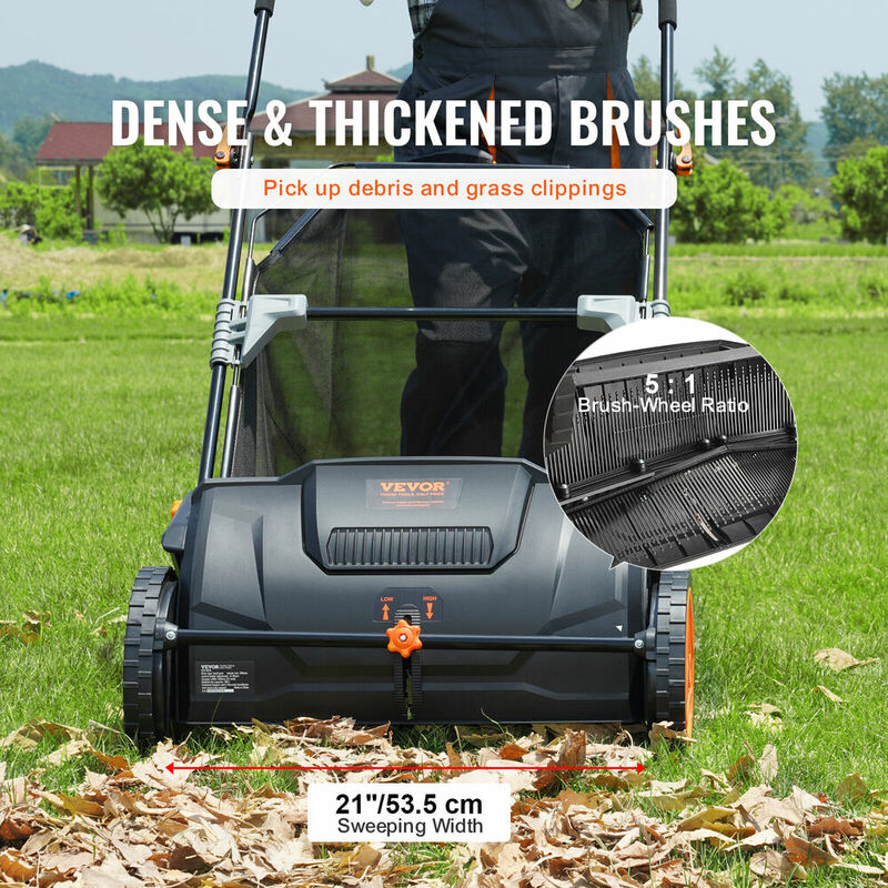 芝刈り機プッシュリーフコレクター、21 "3.5 cu ft調整可能容量