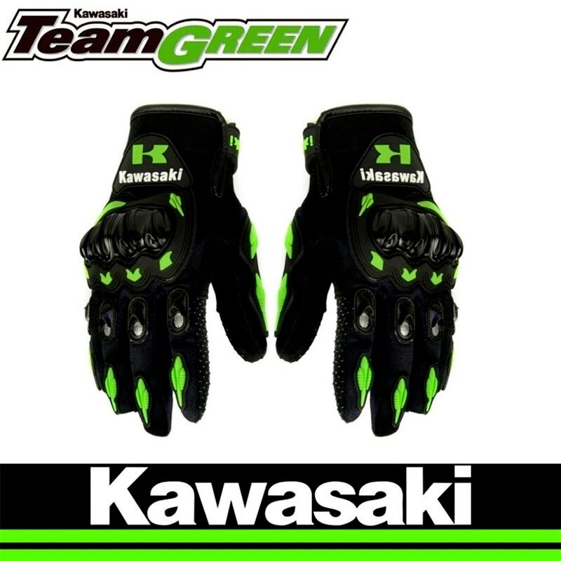 Guantes de Moto Kawasaki para hombre y mujer, equipo deportivo para Motocross, 3 colores, novedad