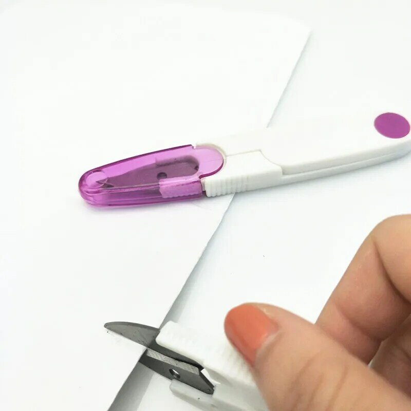 Ножницы для вышивки крестиком с пластиковой ручкой, ножницы для шитья типа U, инструмент для рукоделия «сделай сам», резак для ниток, ножницы для вышивки и рукоделия