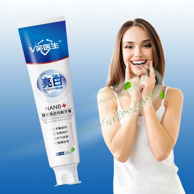 100g Teeth Whitening Mousse Toothpaste Whiten Deep Plaque Care Tooth Stains Bleaching Removes Oral Cleaning Dentifrice T8E4