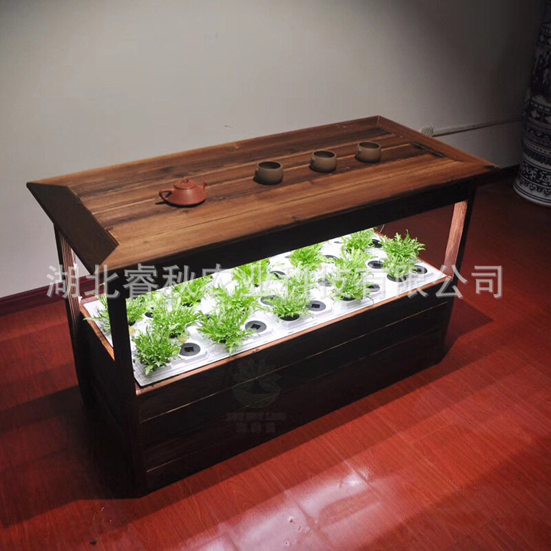 Smart Hydroponics Growing System Wooden Ecological Planting Planter Gardening Vegetable Grow System Vertical Planter Equipment