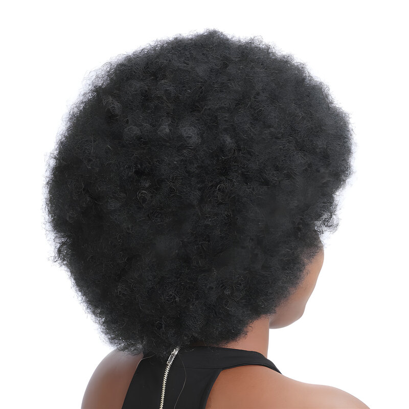 3inch Short Fluffy African Wig Heat-Resistant Synthetic Male and Female Role-Playing Anime Fancy Funny Suitable For Party