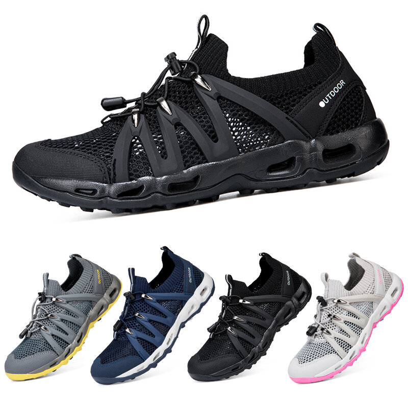 Sapatos de caminhada ao ar livre para homens, Borracha Soled Sneakers, Caça Escalada Tênis, Alta qualidade