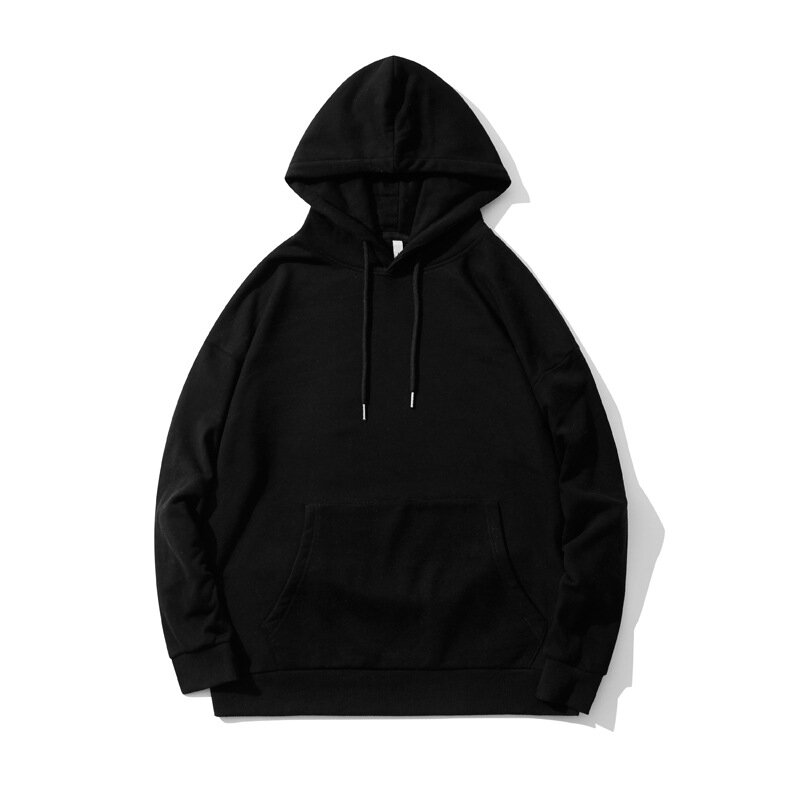 2022 nova casual masculino velo hoodies preto branco moletom moda manga longa com capuz homem casacos