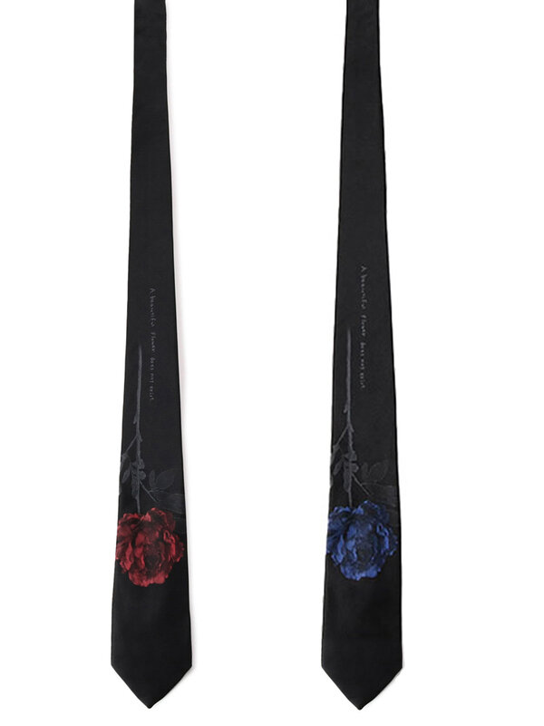 Unisex dark style yohji yamamoto tie for man fashion yohji ties for womens novelty yohji tie clothing accessory