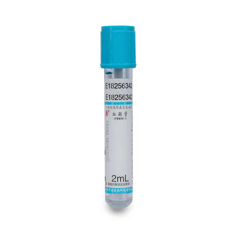 50 pz/lotto tubo di raccolta del sangue sottovuoto monouso in plastica Sterile citrato di sodio 1:9 tubo di coagulazione da laboratorio colore blu