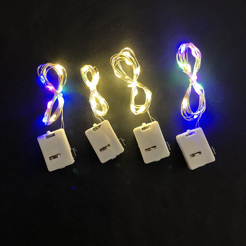 Lampu Tali Peri Lampu LED 3 Mode Kotak Hadiah Buket Kue Lampu Hias untuk DIY Pesta Pernikahan Kamar Tidur Natal