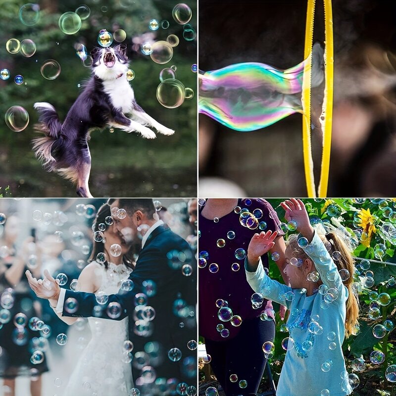 Kit de varita de burbujas grandes para niños, accesorios de círculo de burbujas de lujo, accesorios de interacción entre padres e hijos, tiempo de juego al aire libre, fiesta de cumpleaños