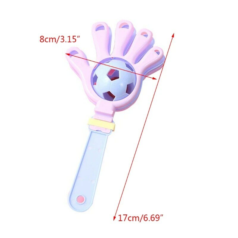 Mainan Kerincingan Bayi 17Cm Mainan Kerincingan Tangan Kartun Di Dalam Bola Bel Ganda Mainan Bayi Interaktif untuk Tidur Menemani Hadiah Anak Laki-laki Perempuan