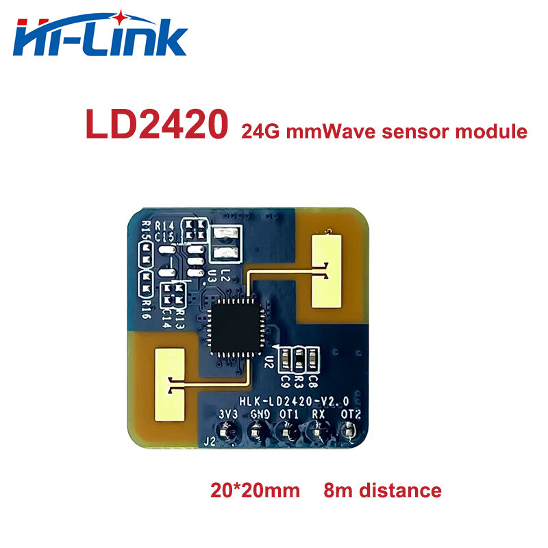 Micro-movimento humano e detector em movimento, Hi-Link, 24G, HLK-LD2420, módulo sensor de radar, 10pcs