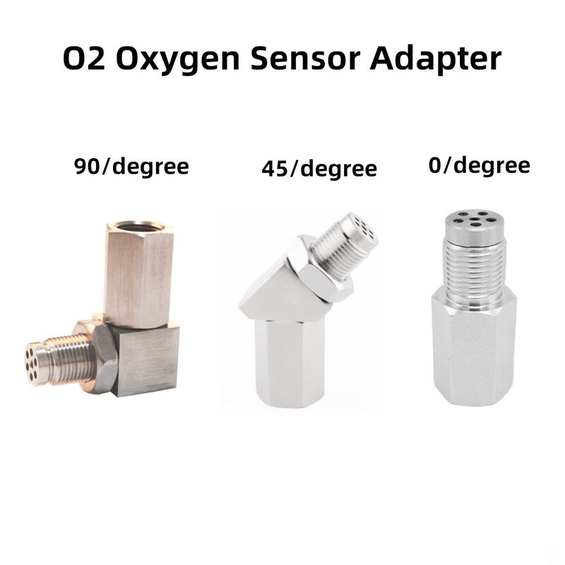 New 90 Degree 02 Bung Extension Oxygen Sensor Extender Catalytic Converter Universal O2 Oxygen Sensor Spacer