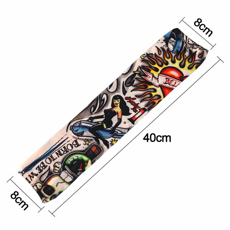 Running New Outdoor Sport protezione UV Summer Cooling Arm Cover Tattoo Arm Sleeves Flower Arm Sleeves protezione solare