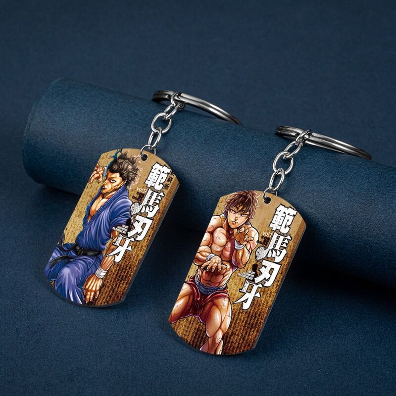 Anime Hanma Baki: Sohn von Ogre Cosplay Metall legierung Schlüssel anhänger Schlüssel bund Anhänger Prop Zubehör Geschenk