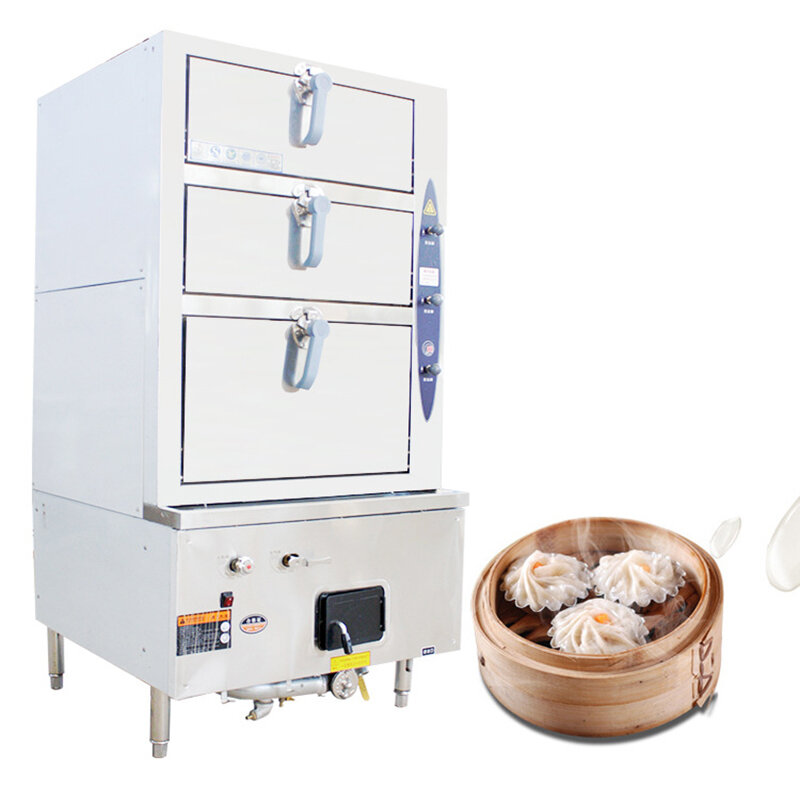 Seafood Rice Steamer Machine Cabinet Automatic Box Commercial Electric/ Gas Model Industrial Cook High Quality Dumpling Cake Egg
