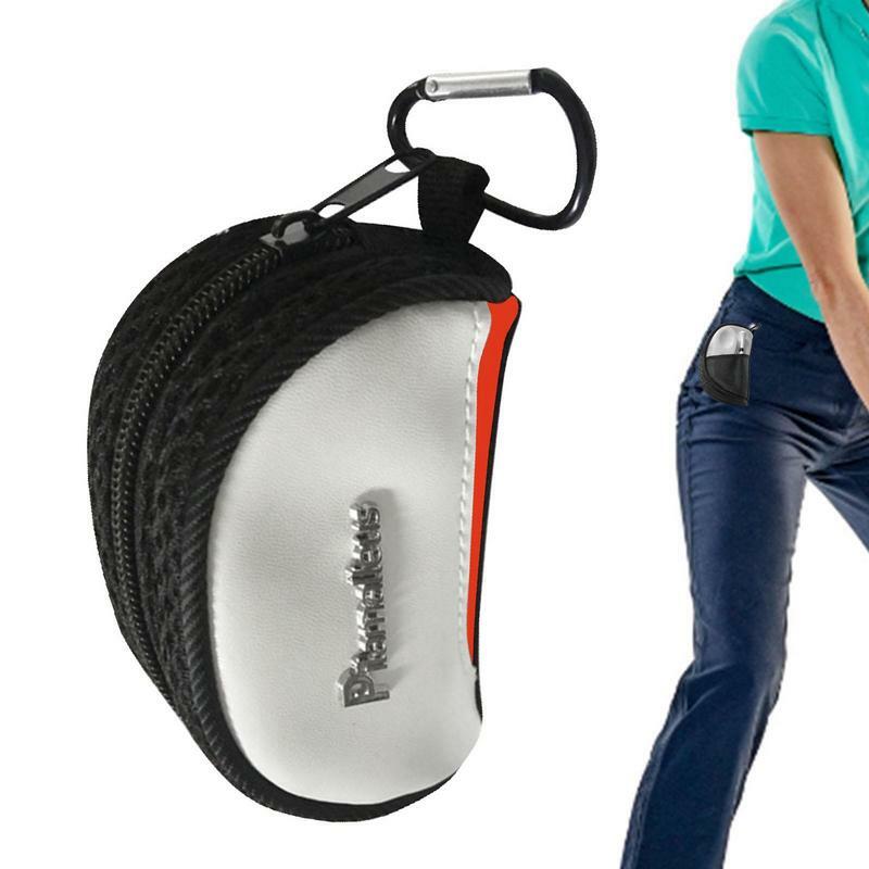 กระเป๋าถุงลูกกอล์ฟมีซิปคาดเอวสำหรับใส่ลูกกอล์ฟ, กระเป๋ามินิประกับคาราบิเนอร์กระเป๋าใส่ลูกบอลกอล์ฟ