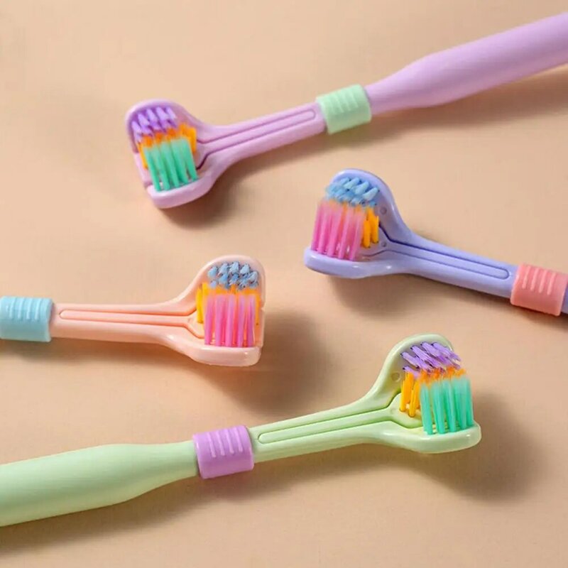 Cleaning Tooth Brush Fashion Three Sided Efficient Oral Care Brush Innovative Comfortable Grip Toothbrush