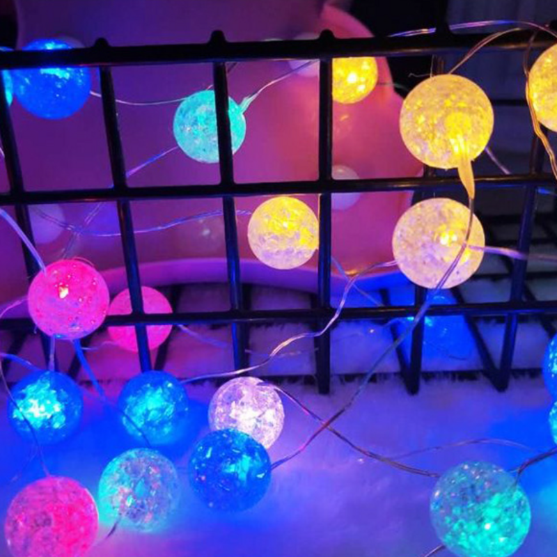 10M Bal Lichtslingers String Koperdraad Led Fee Licht Kleurrijke Verlichting Voor Thuis Bruiloft Kersttuin Buitendecoratie