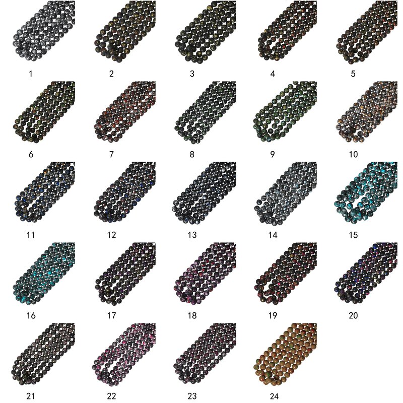 Стеклянные бусины 10 мм, имитирующие вулканический камень для изготовления браслетов своими руками, 24 вида цветов на выбор, 240 шт.