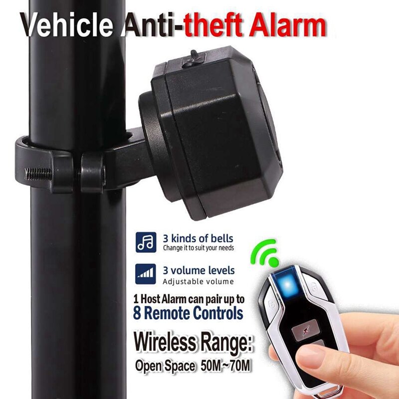 Filtr przeciwsłoneczny i przeciwdeszczowy bezprzewodowy Alarm ładowania USB czuły i responsywny Alarm rowerowy antykradzieżowy
