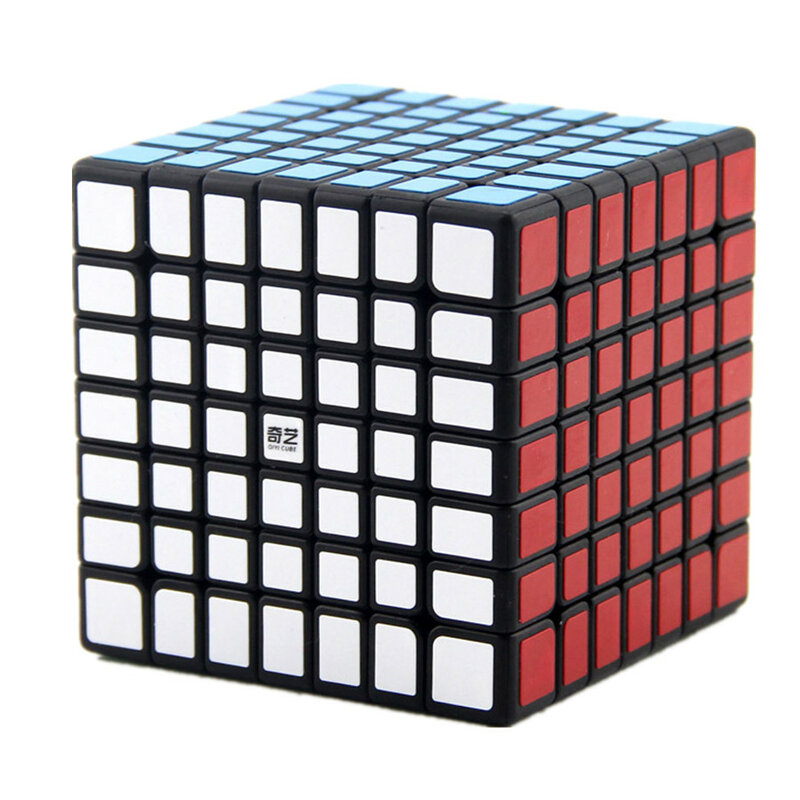 QIYI prędkość magiczna kostka 3x3x3 4x4x4 5x5x5 Puzzle czarne naklejki magiczna kostka edukacja nauka Cubo Magico zabawki dla dzieci dzieci