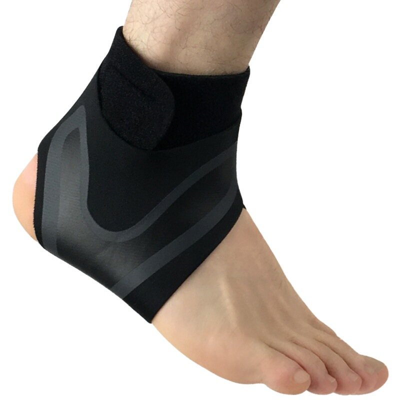 Bantalan pendukung pergelangan kaki olahraga elastis pita pelindung perlindungan tinggi pita pelindung keselamatan lari basket kebugaran kaki perban bungkus lengan kaki