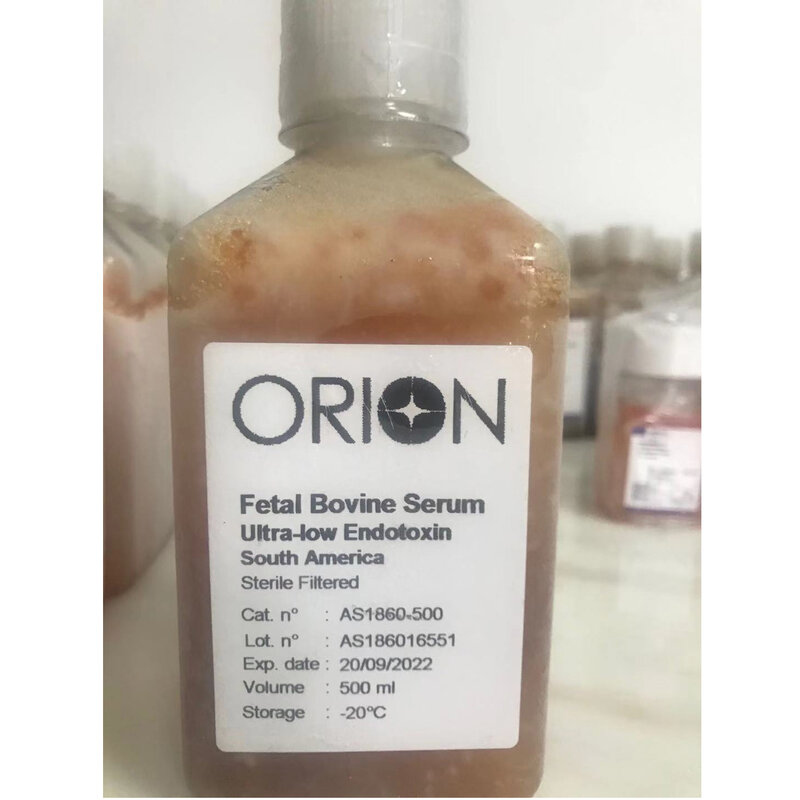 Suero Fetal bovino procesado en Brasil, botella de bomba de suero en polvo de colágeno bovino, suministro de fábrica de China, 300ml, 250ml, 50ml