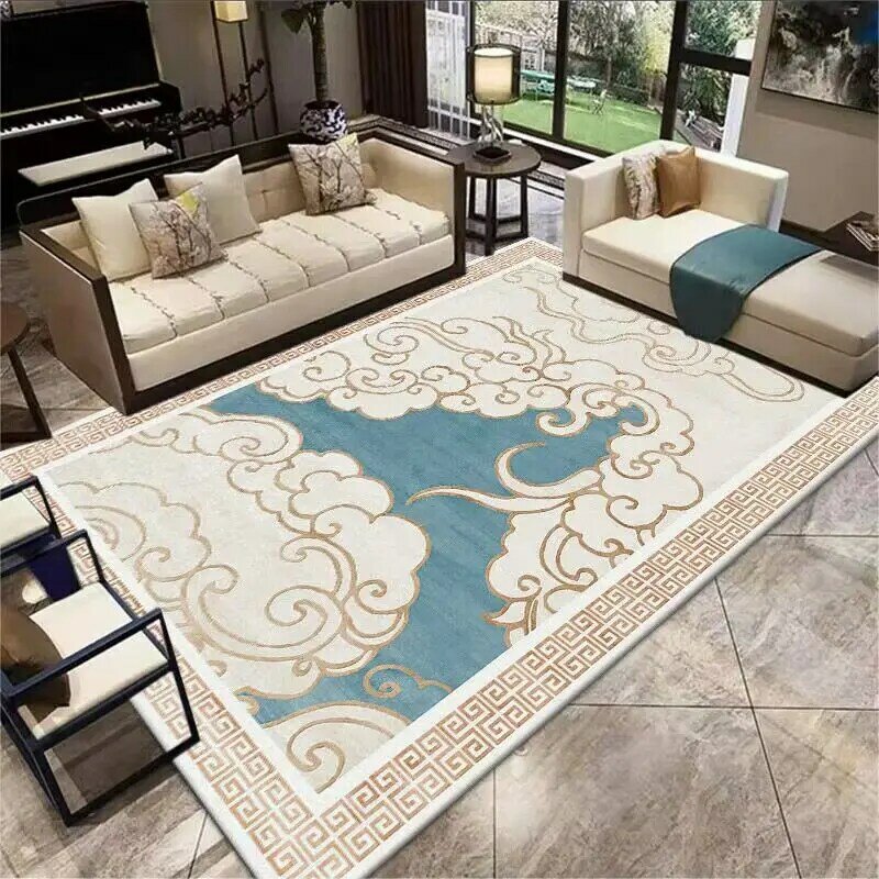 Alfombras gruesas de Cachemira para sala de estar, alfombra de felpa de lujo para el hogar, alfombras de lana para dormitorio, alfombra de salón para niños