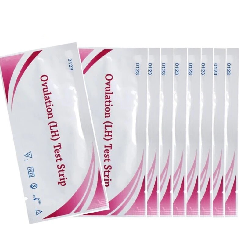 Tira de prueba de ovulación 20 piezas para mujeres adultas, Kits de prueba de medición de orina LH, pegatina de prueba de fertilidad, resultado rápido, más del 99% de precisión