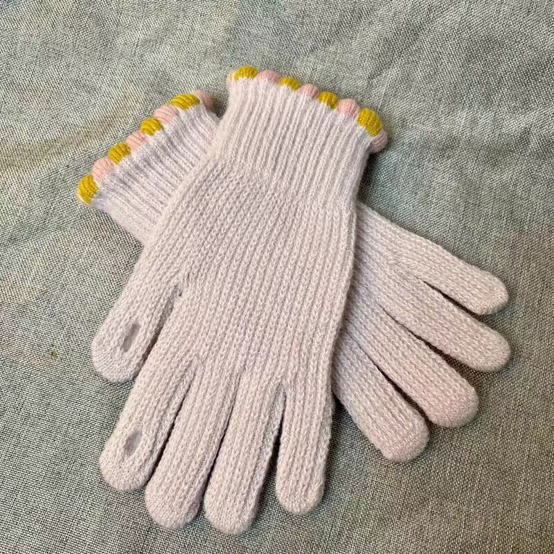 Gants en laine tricotés pour femmes, mitaines épaisses pour les doigts avec écran tactile, à la mode, chaudes et mignonnes, pour étudiantes, cyclisme, nouvelle collection hiver, T170