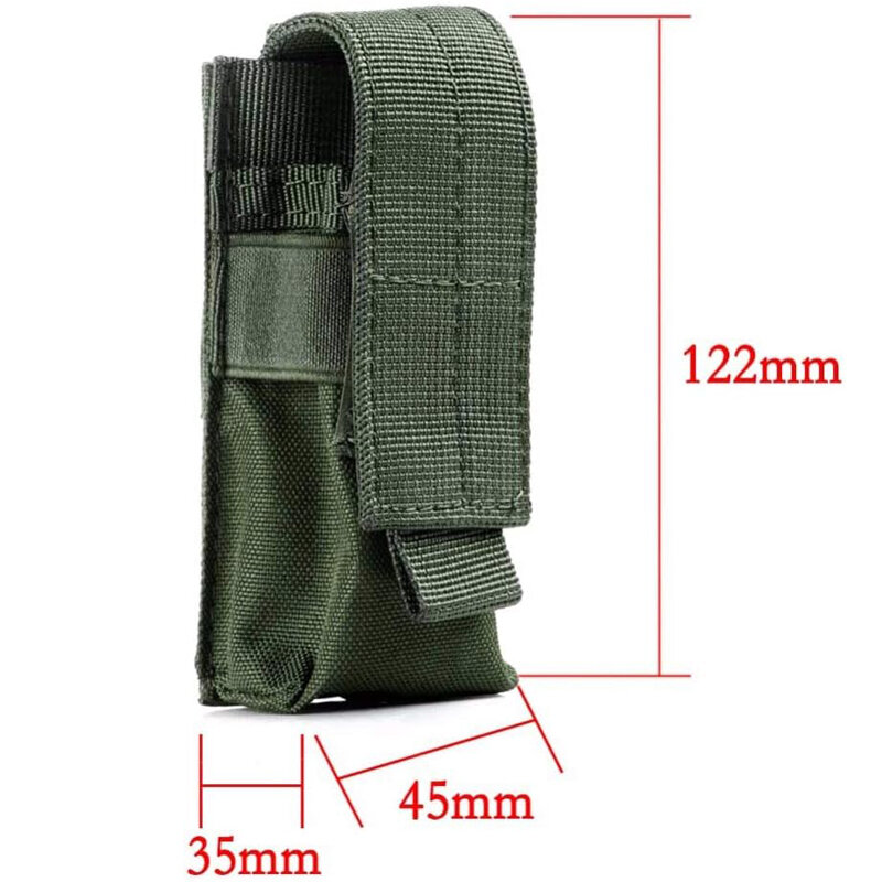 Tactical Magazine Pouch Military Single Pistol Mag Bag Molle Outdoor Hunting Knife Holster custodia per torcia custodia per torcia