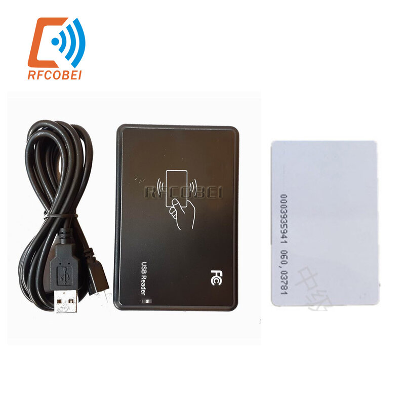 15 tipi di formato RFID 125KHZ EM4100 lettore USB per lettore di carte d'identità intelligenti evitare il sistema di controllo accessi porta di prossimità 125KHZ