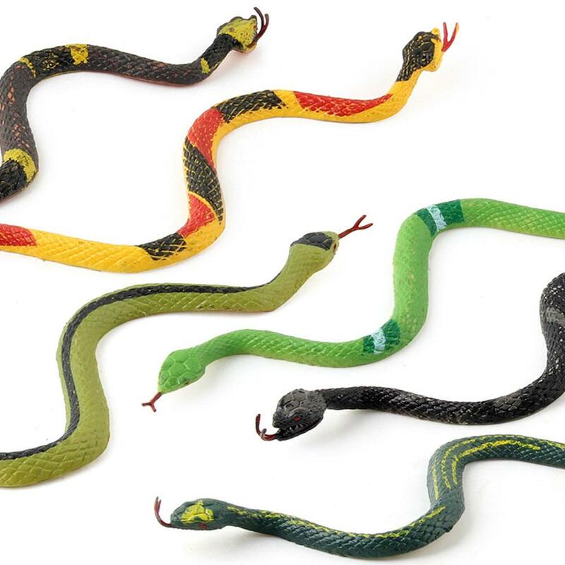 Mainan ular simulasi mainan karet rumit mainan Model ular ular ular mainan horor Halloween mainan lelucon pesta lucu menakutkan M8S3