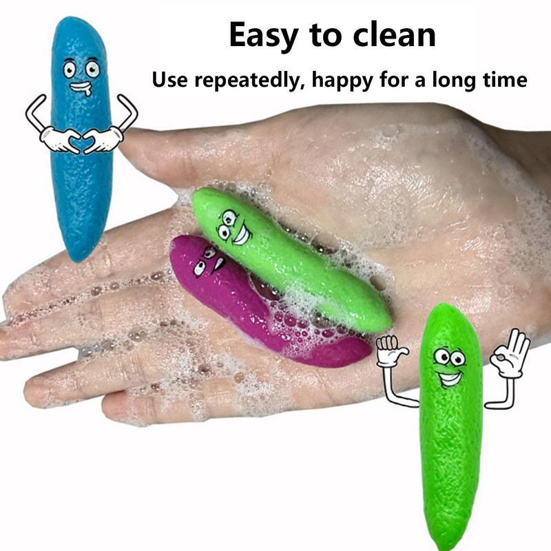 Finger Slingshot Novelty Toys Colorful Fake Poop Funny Expression Stretchy Mini Slingshot Flying Poop Toys Party Stress Relief