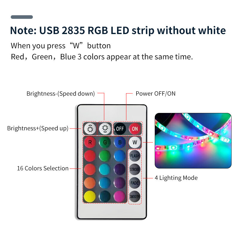 10m/15m/20m USB 2835 LED Strip ánh sáng Bluetooth RGB đèn linh hoạt LED Đèn Băng TV Máy tính để bàn Màn hình đèn nền Diode Băng