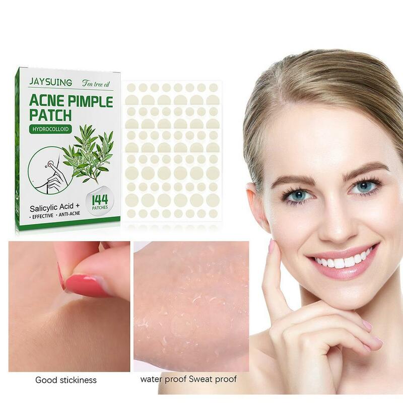 144patch Acne Pimple Patches Translucent Matte Hydrocolloid Salicylic Acid Tea Tree Oil For Inflamed Acne Improve Whiteheads