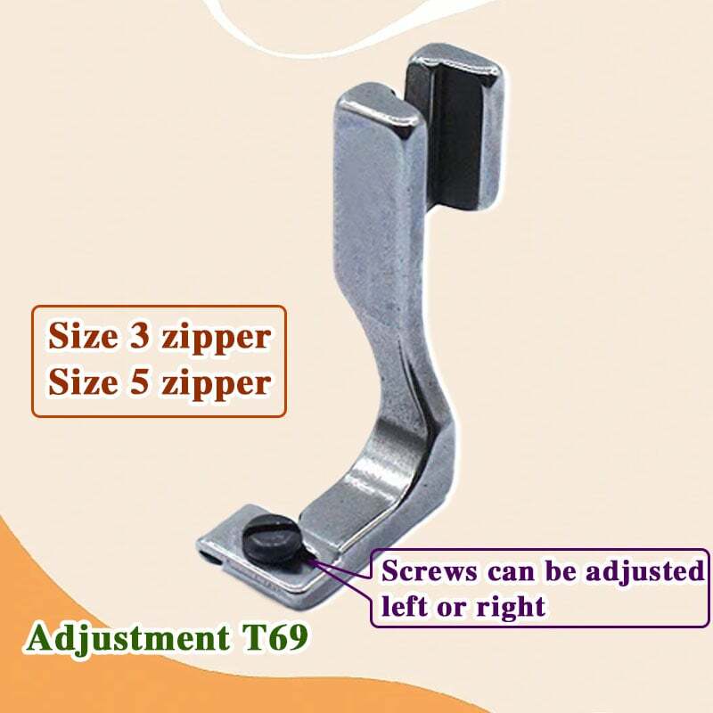Sewing Tools Adjustable Invisible Zipper Guide Presser Foot for Industrial Sewing Machine Lockstitch Industrial Sewing Accessori